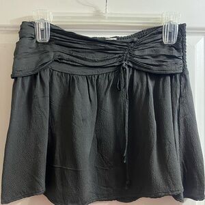 Aerie Black Ruched Skirt
